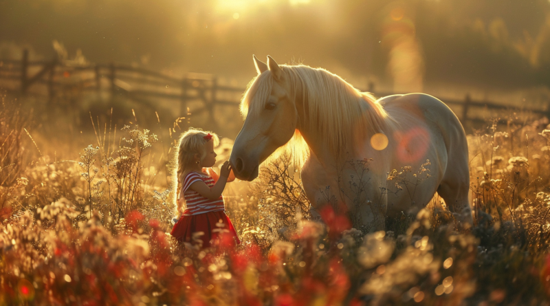 Трирічна дівчинка дуже любить коней і заспівала їм пісню, від якої вони зомліли від задоволення (Відео)