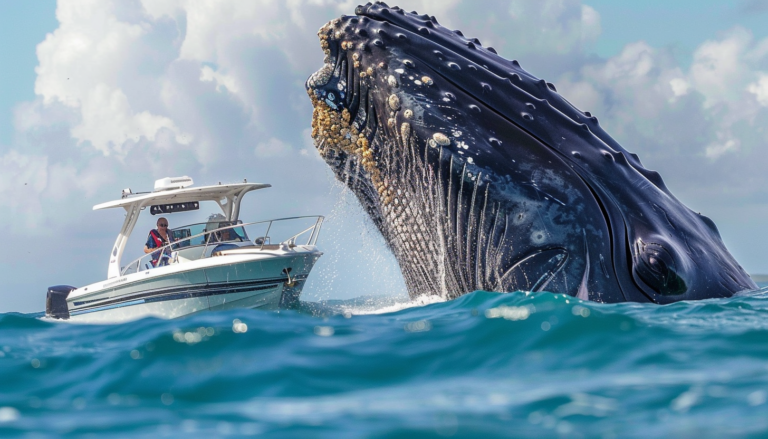 Туристка випадково зняла відео, як у човен врізався кит