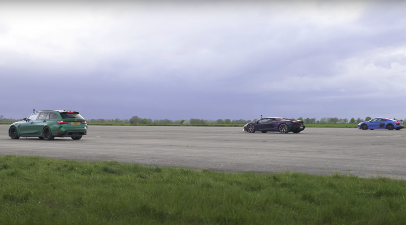 Супергібрид Lamborghini Revuelto воював із 1000-сильними Audi R8 і BMW M3 (Відео)