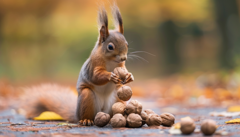 Білка зрозуміла, що її знімають на відео, але про горіх не забула (Відео)