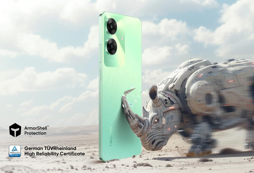 Realme C61 із захистом IP54, акумулятором на 5000 мАг і зарядкою потужністю 45 Вт дебютує 28 червня