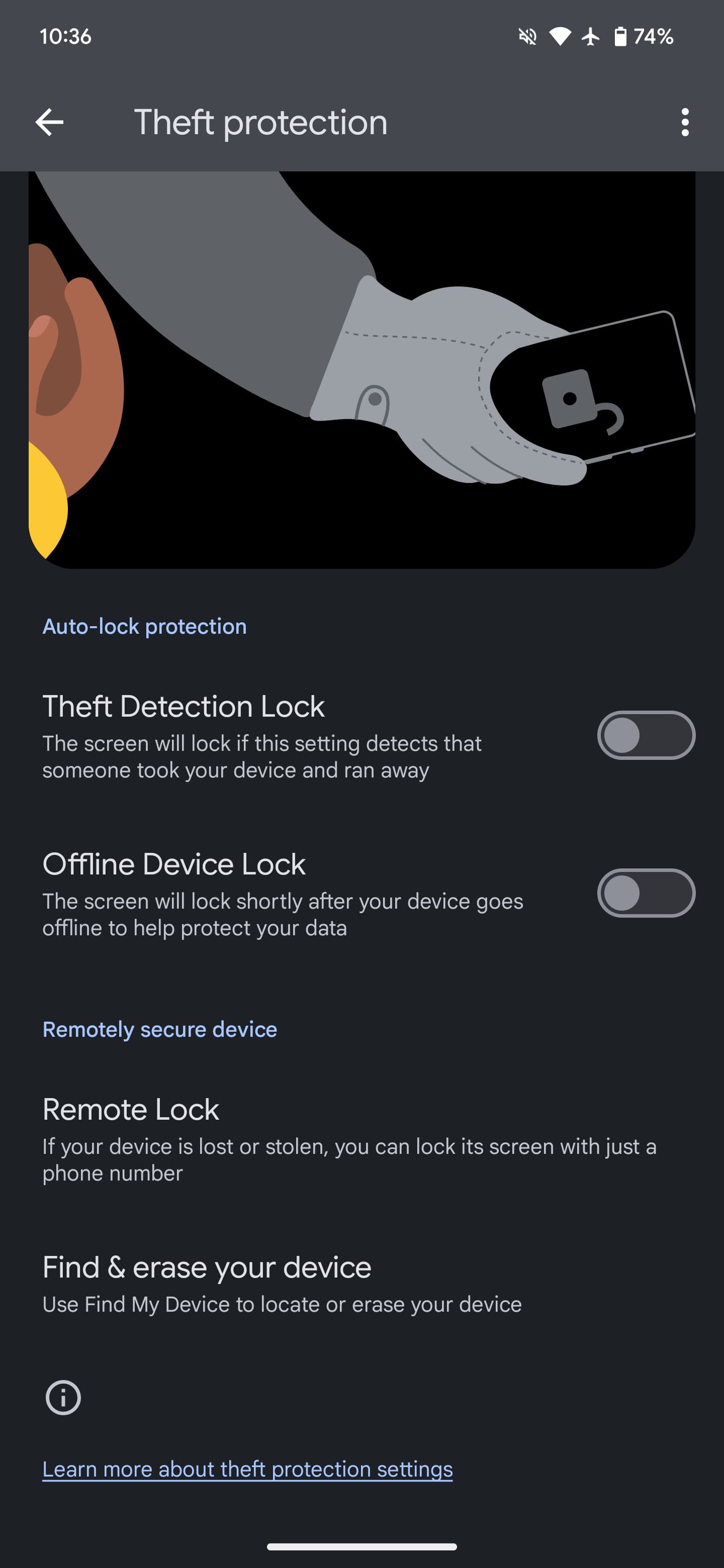 Android Theft protection