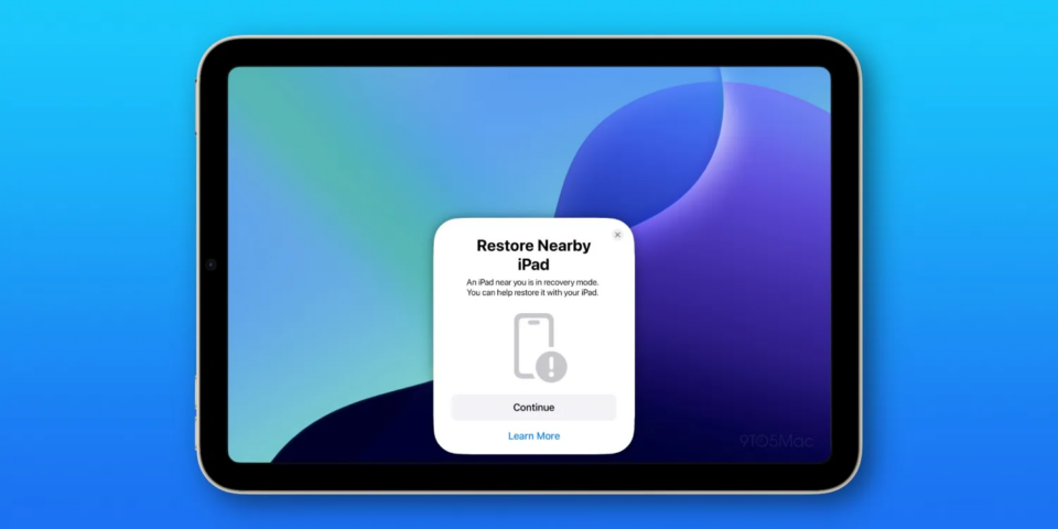 iPad mini 7 також можна відновити бездротовим способом з іншого пристрою iOS