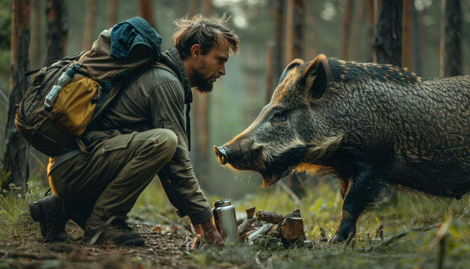 Чоловік побився з голодним диким кабаном через рюкзак: хто переміг (Фото)