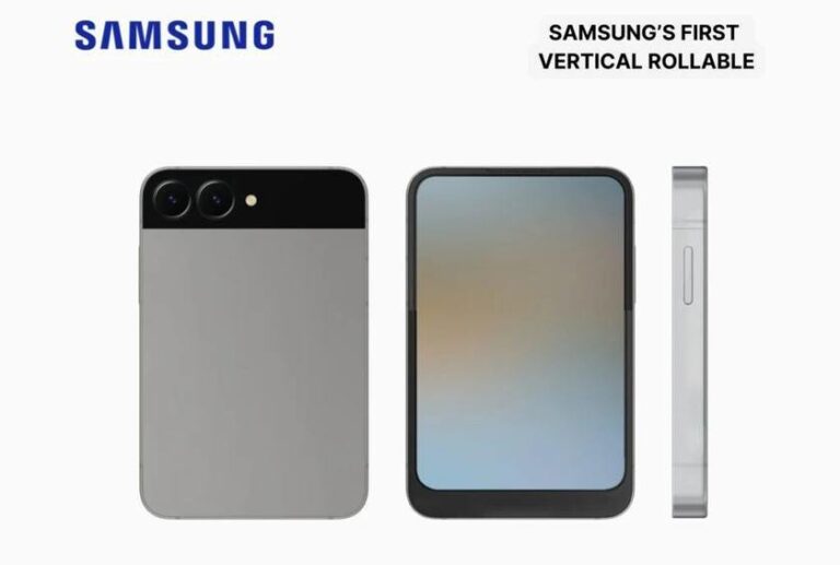 Samsung представить смартфон з вертикальним гнучким екраном