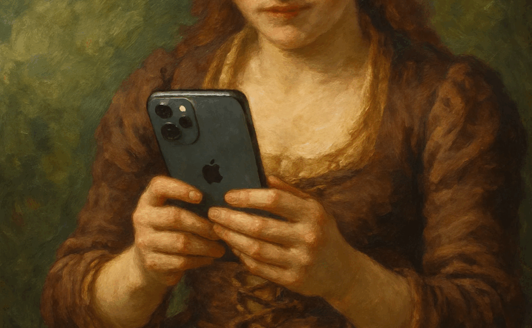 Відомий художник ХІХ століття зобразив на картині жінку з “ґаджетом” у руках