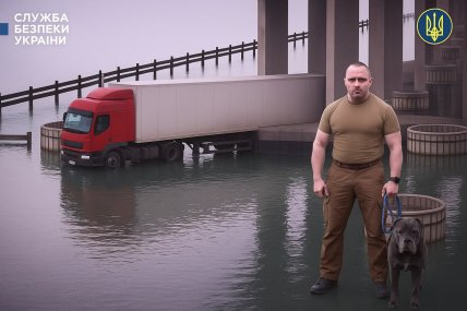 "Підводна братва" Малюка: українці масово створюють меми про підрив Кримського мосту (Фото)