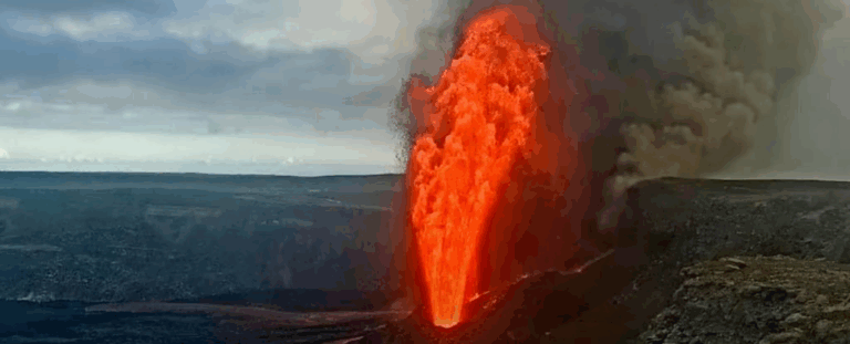 Вулкан Кілауеа знову активізувався: потужний сплеск лави сягнув понад 300 метрів у висоту