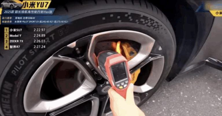 Тестування Xiaomi YU7 Max: гальмівні колодки загорілися через перегрів