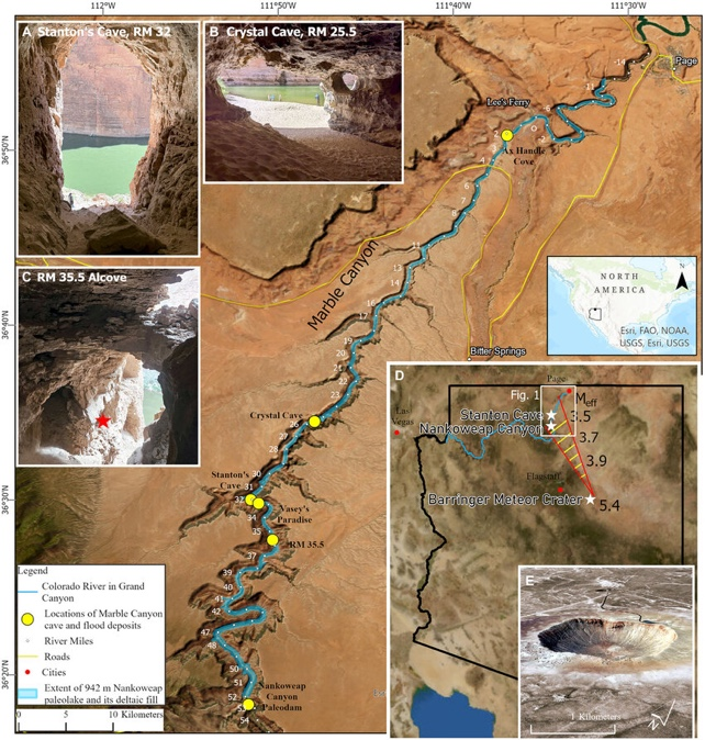 Космічний удар, що з’єднав два символи Аризони: метеорит, який утворив кратер, міг створити і давнє озеро у Гранд-Каньйоні