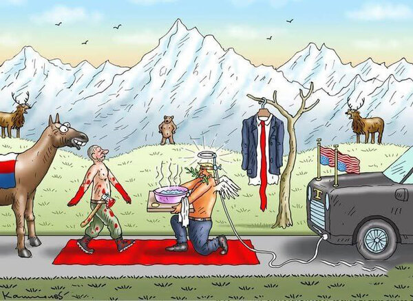 "І це все?". Зустріч Трампа і путіна на Алясці у ФОТОжабах