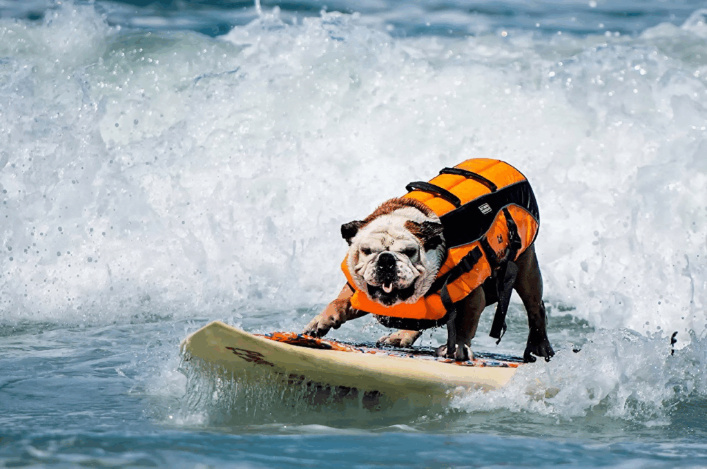 Собачий чемпіонат світу з серфінгу виграв неспортивний бульдог