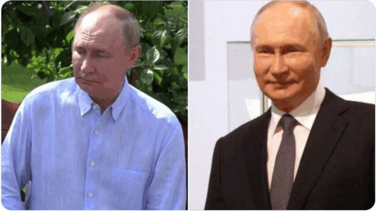 Кислиця висміяв Путіна через два фото російського диктатора