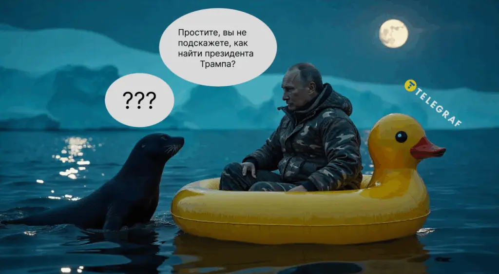 Навіть чайки розуміють: яскраві меми про майбутній візит Путіна на Аляску