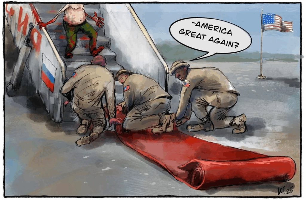 "Довго летів? 4 повних валізи". У мережі не вщухають меми про зустріч Путіна і Трампа на Алясці