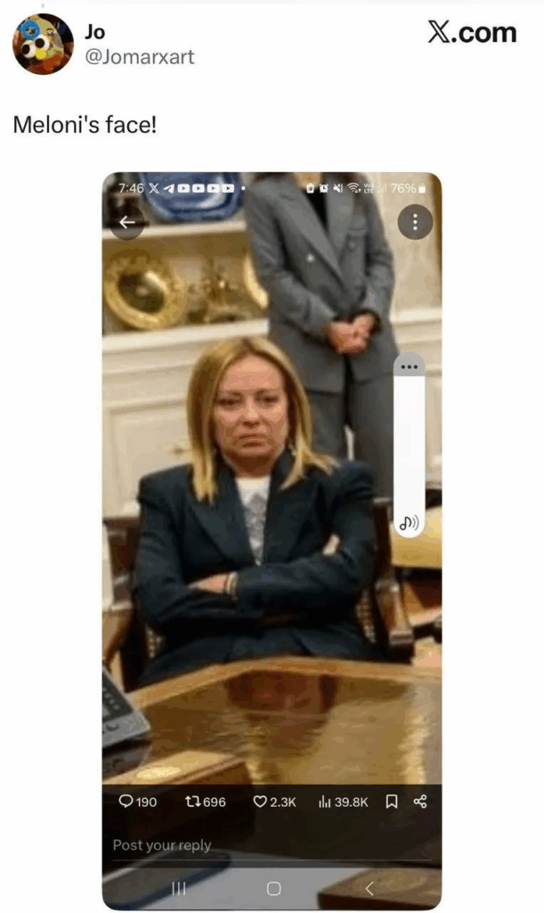 "От-от помре від нудьги": вираз обличчя Мелоні на зустрічі з Трампом "порвав" мережу (Фото)