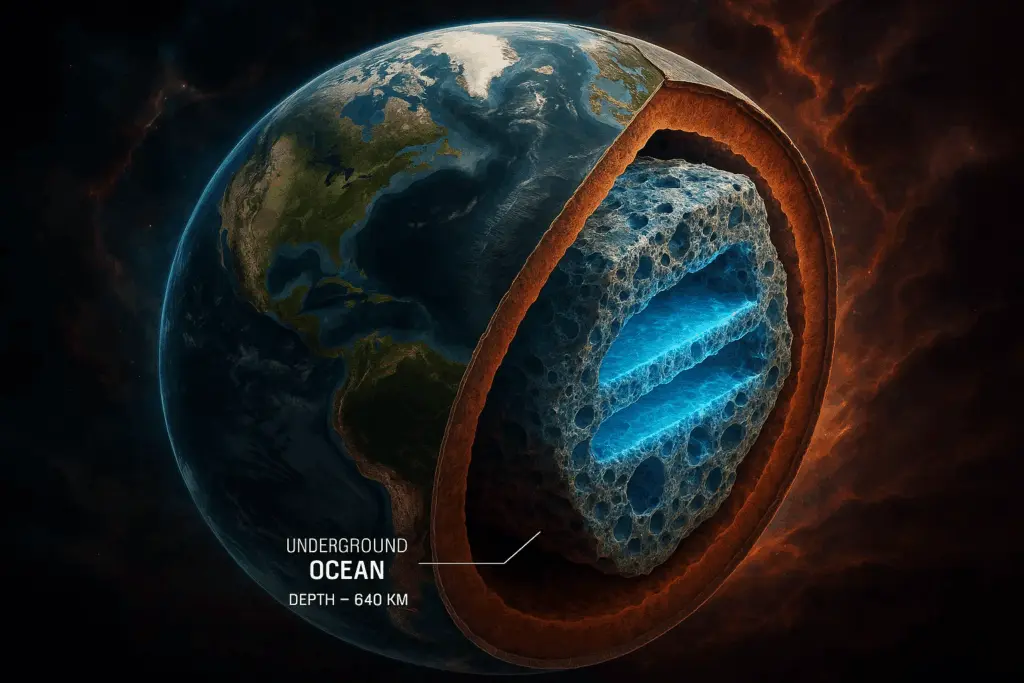 Вчені виявили підземний океан: у мантії Землі знайдено гігантський резервуар Вчені виявили підземний океан: у мантії Землі знайдено гігантський резервуар