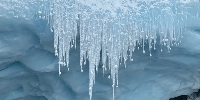 Українські полярники вперше зафіксували унікальне явище в Антарктиді — «крижане намисто»