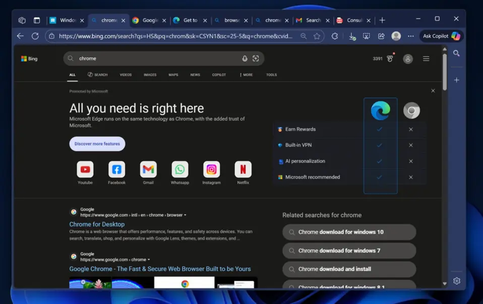 Не використовуйте Google Chrome на своєму ПК, попереджає Microsoft — що сталося