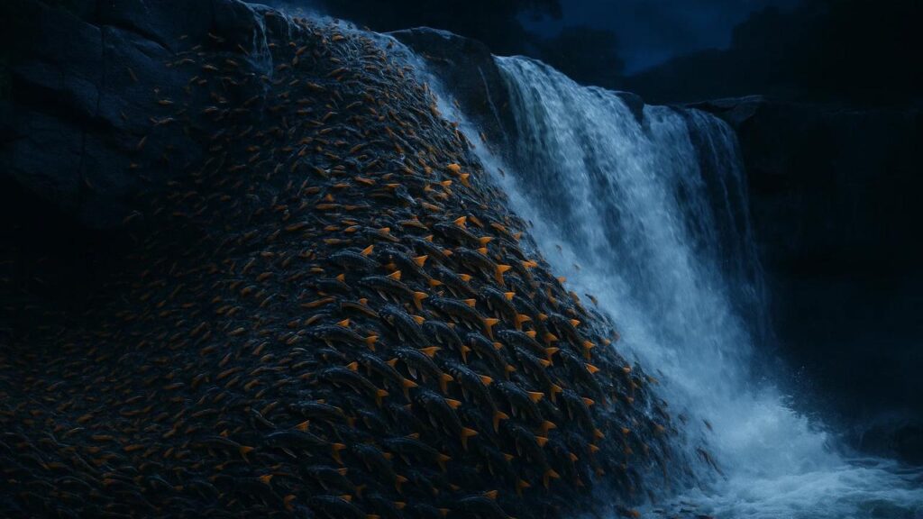 Міні-сомики в Бразилії підкорили 4-метровий водоспад