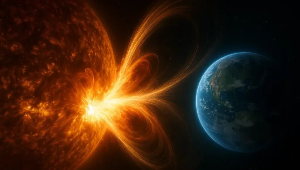 Потужні спалахи на Сонці: до Землі летять чотири потоки плазми — очікується геомагнітна буря Потужні спалахи на Сонці: до Землі летять чотири потоки плазми — очікується геомагнітна буря