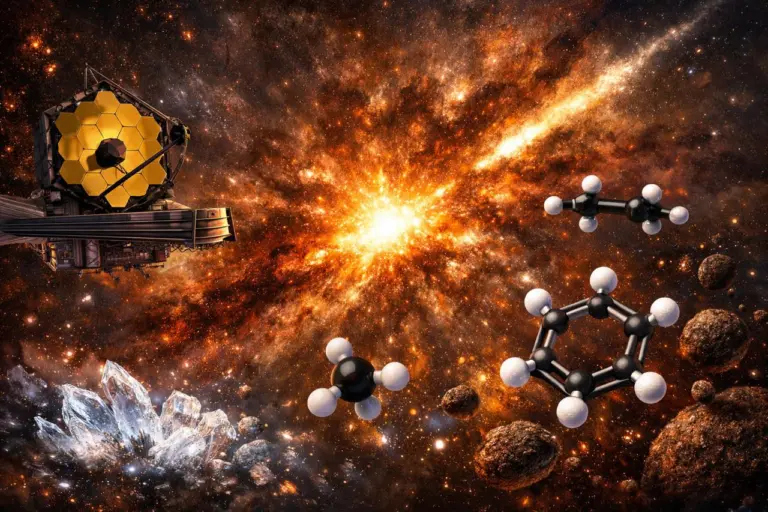 JWST зазирнув у «поховане» ядро галактики — і знайшов там органічну хімію