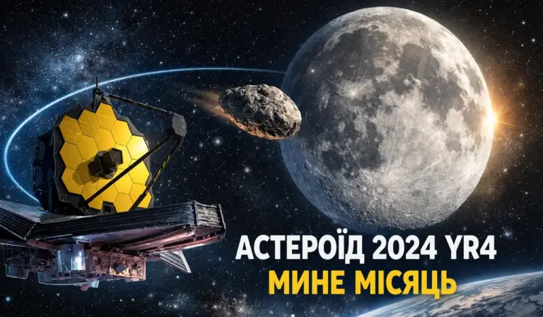 Вчені перерахували орбіту астероїда 2024 YR4: зіткнення з Місяцем не буде