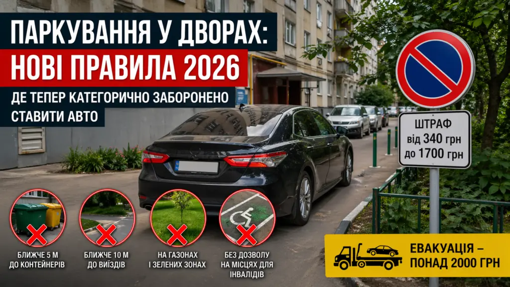 У дворах почали масово штрафувати: де тепер не можна ставити авто