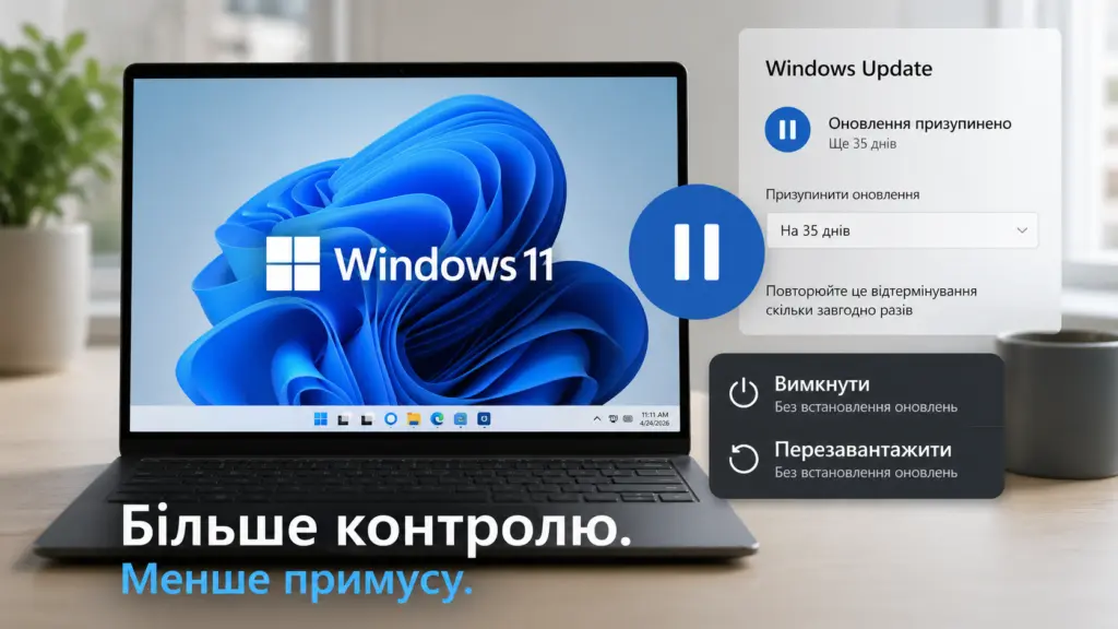 Windows 11 отримує контроль над оновленнями: що зміниться для користувачів
