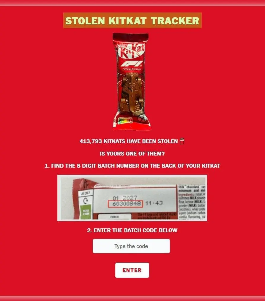 KitKat створив трекер краденого шоколаду — як це працює