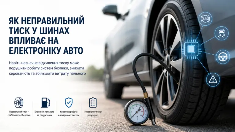 Неправильний тиск у колесах здатен порушити роботу систем безпеки