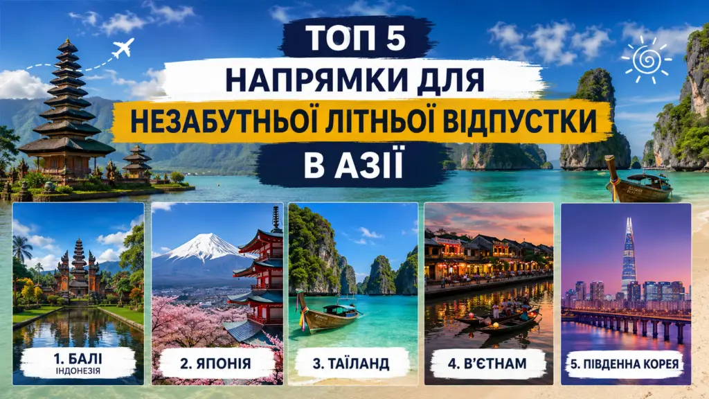 Названо найкращі азійські напрямки для літнього відпочинку