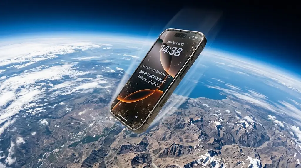 iPhone 17 Pro скинули з висоти 30 607 метрів — смартфон пережив падіння